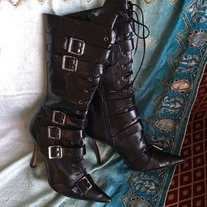 Christian Dior Leather Corset Boots